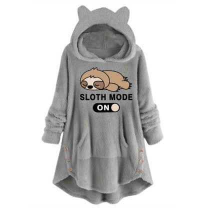 Sloth Mode Plush Hoodie