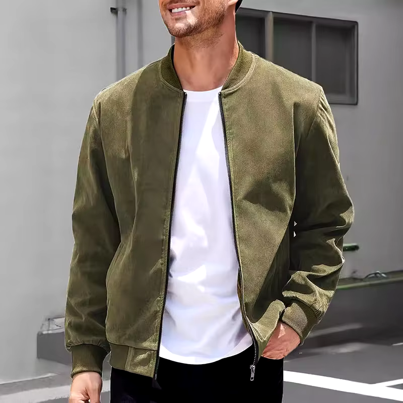 "The Maverick" Suede Bomber