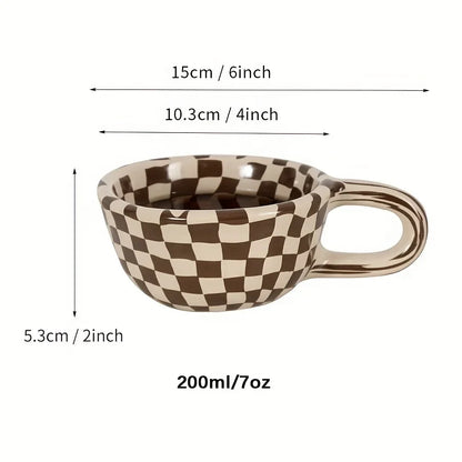 Kaffe Reverie Checkerboard Mug