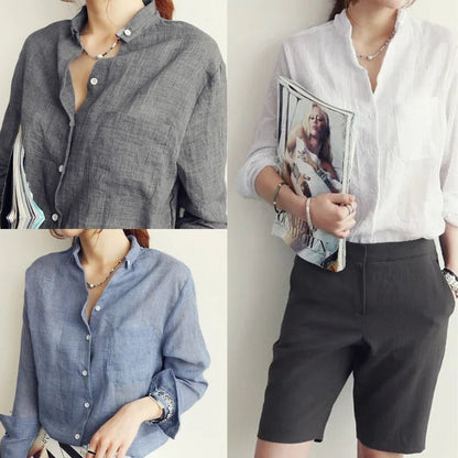 SeaSide Chic™ Linen Blouse